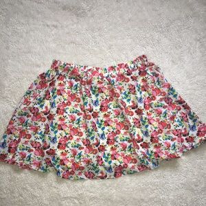 Floral Print Mini Skirt